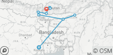 Assam, Darjeeling & Bhutan Odyssee - 11 Destinationen