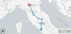 De smaken van Italië: beroemde gerechten, wijn en Ferrari (van Rome naar Reggio Emilia, 2027) - 9 bestemmingen