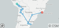 De Cusco à Rio - 33 destinations