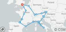 Grandeur de l\'Europe (classique, été, début Londres, fin Londres, 27 jours) - 41 destinations