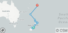 New Zealand, Norfolk and Fiji Treasures - Cruise & Land Journey - 16 destinations
