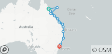 Costa Este de Australia y Gran Barrera de Coral - 13 destinos