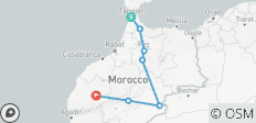7-tägige Reiseroute Marokko ab Tanger - 7 Destinationen