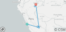Spirit of Peru with Amazon Cruise Lima → Iquitos (2028) (17 destinations) - 17 destinations