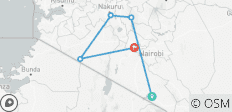 7 jours / 6 nuits Amboseli-Aberdare-Lac Nakuru-Masai Mara - 5 destinations
