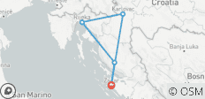 From Zadar: Central Croatia 3-day tour. Visit Senj, Rijeka, and Ogulin. Picturesque landscapes. Historic castles. Medieval and coastal destinations. Plenty of history and architecture. Cultural Fusion. Diverse cultural heritage. Exceptional flavors. - 5 destinations
