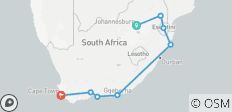 Afrique du Sud pour les célibataires et les personnes voyageant seules (15 jours) - 8 destinations