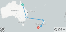 South Pacific Wonders including New Zealand\'s North Island (Cairns to Queenstown, 2027) - 13 destinations