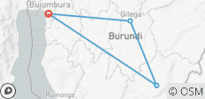 Ultieme 7-daagse reisroute door Burundi - 4 bestemmingen