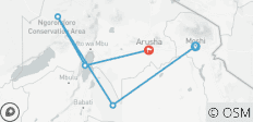 Escapade dans la nature sauvage du nord de la Tanzanie - Safari de 3 jours - 5 destinations