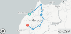 Voyage ultime de 5 jours au Maroc : Expérience du Nord, de l\'Atlas et du désert - 12 destinations