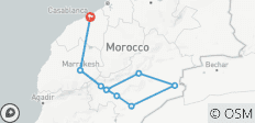 7-daagse tour van Casablanca naar de woestijn via Marrakech - 11 bestemmingen