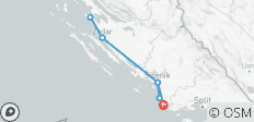 From Rogoznica: Northern Dalmatia 4-day Tour. Prime Adriatic coastal destinations! Visit Zadar, Sibenik, Nin, and more! UNESCO sites and ancient walled cities. Plenty of nature, history, Venetian architecture, and stunning views. Exceptional cuisine! - 8 destinations