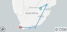 Hoogtepunten van Zuid-Afrika - Huurauto rondreis - 8 bestemmingen