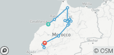 From Casablanca : 14 -Days Palatial Wonder Voyage through Morocco\'s Imperial Cities - 15 destinations
