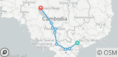 7-nachten Mekong Upstream Vietnam Cambodja op Mekong Symphony - 9 bestemmingen