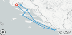 Split/Trogir round trip cruise with Dubrovnik K200 - MS Adriatica 2026 - 9 destinations