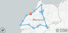 Au départ de Casablanca : Grand tour privé du Maroc en 16 jours : Villes, Désert et Montagnes - 23 destinations