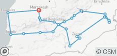 Au départ de Marrakech : 16 jours d\'aventure dans le sud du Maroc : Désert du Sahara, Montagnes de l\'Atlas et Océan Atlantique - 25 destinations