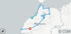 Au départ de Casablanca : Circuit de 16 jours au Maroc : De la Méditerranée à l\'Atlantique - 18 destinations