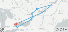 Eastern Canada with Ontario & Québec on your own - 10 destinations