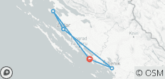 Van Murter naar Midden- en Noord-Dalmatië: 3-daagse rondreis. Topbestemmingen aan de Adriatische kust! Zadar, Sibenik, Nin en meer! UNESCO plaatsen. Oude ommuurde steden. Volop natuur, geschiedenis, Venetiaanse architectuur en prachtige uitzichten. … - 5 bestemmingen