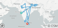 Zeitloses Indien, Bhutan, Nepal & Sri Lanka - 80 Destinationen
