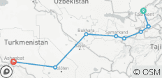 The Silk Road Passage - 3 Stans Journey - 9 destinations