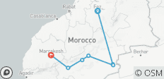 From Fes: 3 Days and 2 Nights Desert Trip to Marrakech - 7 destinations