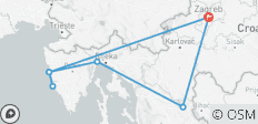 Elektromobil - Abenteuer an der Adria in Kroatien: Seen, Küste und istrische Routen - 7 Destinationen