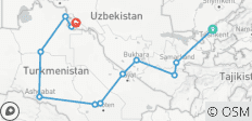 2-daagse reis naar Oezbekistan en Turkmenistan - 13 bestemmingen