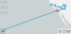 De San Francisco y Honolulu a Los Ángeles: 15 días - 20 destinos