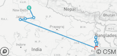 Golden Triangle and Luxury Lower Ganges River Cruise - 13 destinations