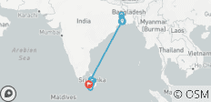 Luxuskreuzfahrt auf dem unteren Ganges & das Beste von Sri Lanka - 24 Destinationen