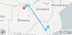 7-tägige Budget-Safari durch den Krüger-Nationalpark, zu den Victoriafällen und in den Chobe-Nationalpark - 7 Destinationen