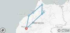 4-daagse rondreis langs de keizerlijke steden en de Blauwe Stad: van Marrakesh naar Marrakesh - 7 bestemmingen