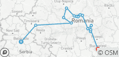 Premium Belgrade to Bucharest (including Azuga) - 17 destinations