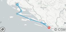 Avontuur aan de Adriatische Zee: Split → Dubrovnik (2028) - 8 bestemmingen