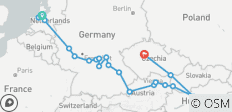 Das wunderschöne Europa mit Prag: Amsterdam → Prag (2028) - 20 Destinationen