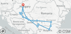 Reise durch den Balkan: Budapest → Budapest (2028) - 16 Destinationen