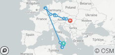 Viaje a Sicilia y Malta con Magnificent Europe: Catania → Budapest (2028) - 39 destinos