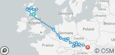 Scotland by Rail with European Gems Edinburgh → Budapest (2028) - 37 destinations