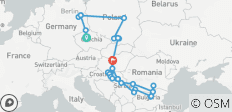 Oost-Europa met het beste van de Balkan: Praag → Boedapest (2028) - 28 bestemmingen