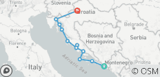 Adriatic Coastal Cruise Dubrovnik → Zagreb (2028) - 12 destinations