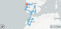 Morocco, Spain and Douro Discovery Casablanca → Porto (2028) - 43 destinations