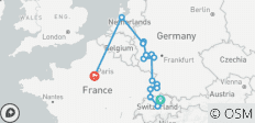 Der Rhein und die Mosel mit Paris, Luzern und Zürich Zürich → Paris (2028) - 16 Destinationen