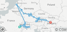 La Suisse en train : les joyaux de l\'Europe – Genève - Budapest (2028) - 36 destinations