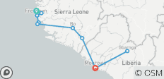 Sierra Leone & Liberia Tour | Rainforests, Wildlife & Cultural Heritage 11-Day - 11 destinations