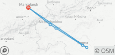 2-daagse privétour door de Zagora-woestijn met luxe kamp vanuit Marrakesh - 6 bestemmingen