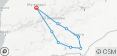 3-daagse tour met de ‘Blue Turbans’ van Marrakesh naar de Sahara – kameeltocht, luxe kamp, sandboarden en het Atlasgebergte - 9 bestemmingen